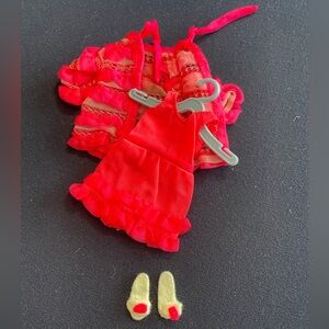 Vintage Barbie Original 1969 "Snappy Snoozer" Clothes w/ RARE Slippers! #1238
